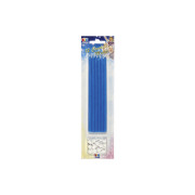 Candeline matite 15 cm. Azzurre con supporto CF.12