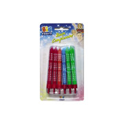 Candeline 8 cm. Buon Compleanno colori assortiti con supporto CF.12