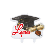 Candelina Sagomata 11x9 cm. Laurea