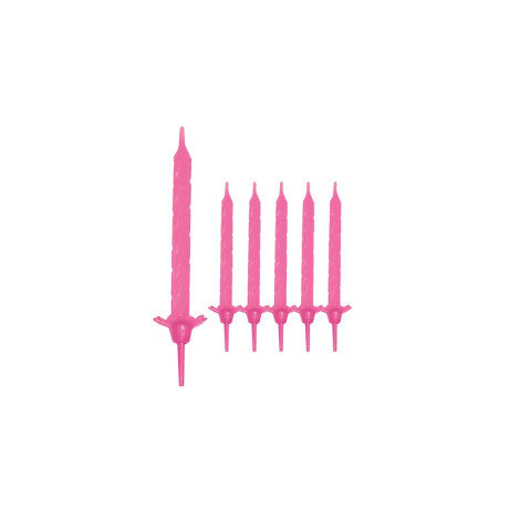 Candeline con sostegni rosa CF.24
