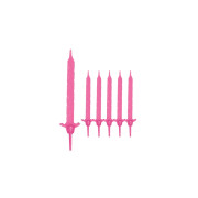 Candeline con sostegni rosa CF.24