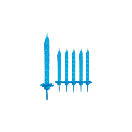 Candeline con sostegni azzurre CF.24