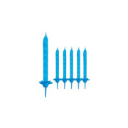 Candeline con sostegni azzurre CF.24