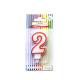 Candela numero con bordo rosso CF.6