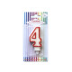 Candela numero con bordo rosso CF.6