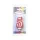 Candela numero con bordo rosso CF.6