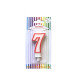 Candela numero con bordo rosso CF.6