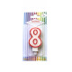 Candela numero con bordo rosso CF.6