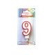 Candela numero con bordo rosso CF.6